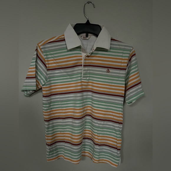 🔥PENGUIN BY MUNSINGWEAR POLO SHIRT 100% COTTON MULTICOLOR SIZE M (10-12) - Picture 2 of 15